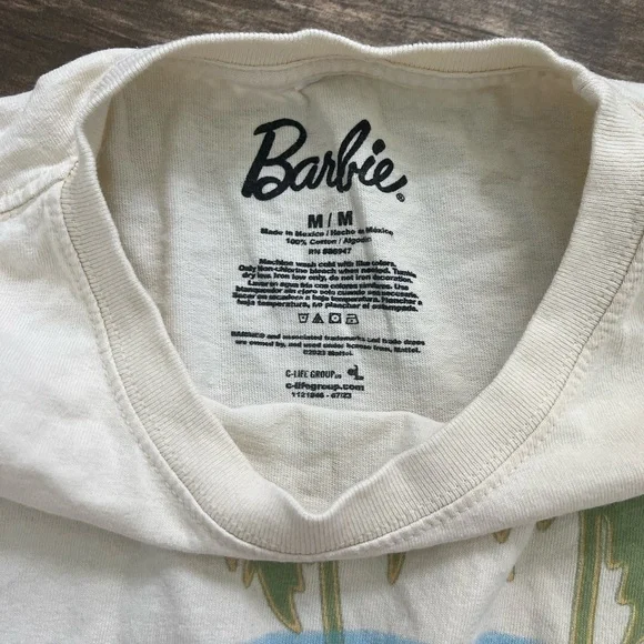 Mattel Barbie Malibu Pink and White Kids T-Shirt - Picture 2 of 2
